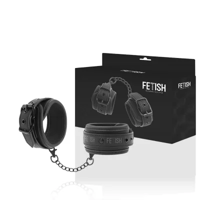 FETISH SUBMISSIVE - VEGAN LEATHER HANDCUFFS WITH NOPRENE LINING FETISH SUBMISSIVE - VEGAN LEATHER HANDCUFFS WITH NOPRENE LINING