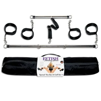FETISH FANTASY SERIES - SERIES SPREAD EM BAR AND CUFF SET FETISH FANTASY SERIES - SERIES SPREAD EM BAR AND CUFF SET
