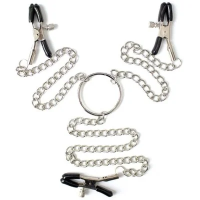OHMAMA FETISH - 3 IN 1 METAL NIPPLE CLAMPS