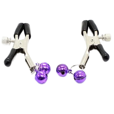 OHMAMA FETISH - NIPPLE Clamps WITH LILAC BELL