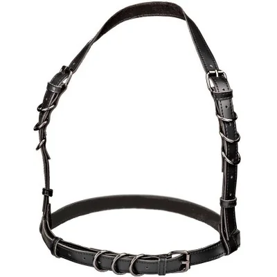 CALEXOTICS - EUPHORIA PLUS SIZE HALTER BUCKLE HARNESS BLACK CALEXOTICS - EUPHORIA PLUS SIZE HALTER BUCKLE HARNESS BLACK