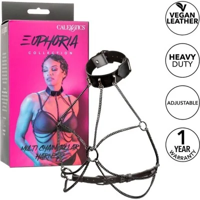 CALEXOTICS - EUPHORIA MULTI CHAIN COLLAR HARNESS CALEXOTICS - EUPHORIA MULTI CHAIN COLLAR HARNESS