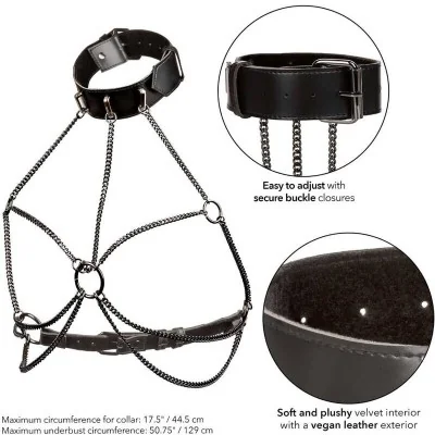 CALEXOTICS - EUPHORIA PLUS SIZE MULTI CHAIN COLLAR HARNESS CALEXOTICS - EUPHORIA PLUS SIZE MULTI CHAIN COLLAR HARNESS