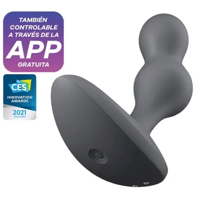 SATISFYER - DEEP DIVER VIBRATING PLUG APP BLUE