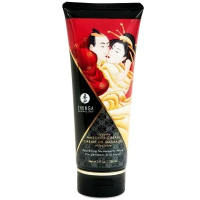 SHUNGA - STRAWBERRY AND CAVA MASSAGE CREAM 200 ML SHUNGA - STRAWBERRY AND CAVA MASSAGE CREAM 200 ML