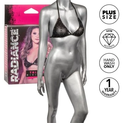 CALEXOTICS - RADIANCE TRIANGLE BIKINI TOP RHINE PLUS SIZE CALEXOTICS - RADIANCE TRIANGLE BIKINI TOP RHINE PLUS SIZE