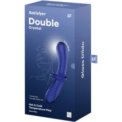 SATISFYER - DOUBLE CRYSTAL DILDO BLUE SATISFYER - DOUBLE CRYSTAL DILDO BLUE