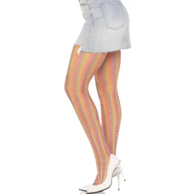 LEG AVENUE - MULTICOLOR CROCHET STOCKINGS LEG AVENUE - MULTICOLOR CROCHET STOCKINGS