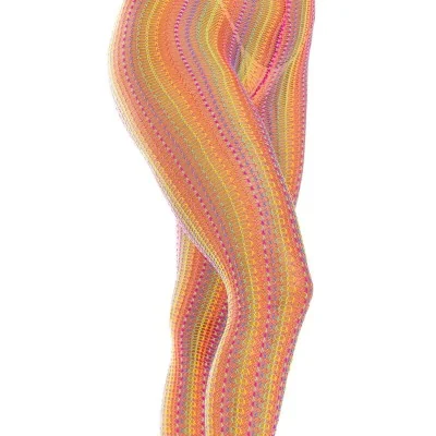 LEG AVENUE - MULTICOLOR CROCHET STOCKINGS LEG AVENUE - MULTICOLOR CROCHET STOCKINGS