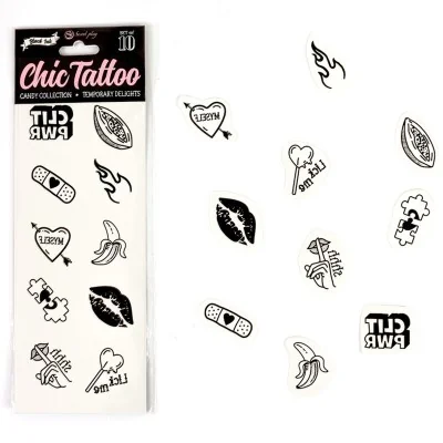 SECRET PLAY - SET OF 10 CANDY COLLECTION TEMPORARY TATTOOS SECRET PLAY - SET OF 10 CANDY COLLECTION TEMPORARY TATTOOS