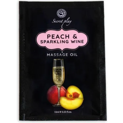 SECRETPLAY - PEACH SPARKLING WINE MASSAGE OIL SACHET 10 ML SECRETPLAY - PEACH SPARKLING WINE MASSAGE OIL SACHET 10 ML