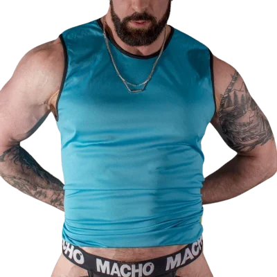 MACHO - BLUE T-SHIRT L/XL