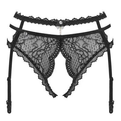 OBSESSIVE - PEARLOVE GARTER BELT BLACK XS/S OBSESSIVE - PEARLOVE GARTER BELT BLACK XS/S