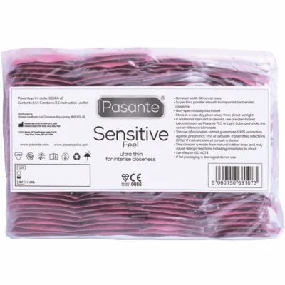 PASANTE - CONDOMS SENSITIVE BAG 144 UNITS PASANTE - CONDOMS SENSITIVE BAG 144 UNITS