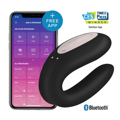 SATISFYER - DOUBLE JOY CON APP MORADO SATISFYER - DOUBLE JOY CON APP MORADO