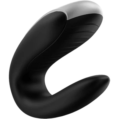 SATISFYER - DOUBLE FUN PARTNER VIBRATOR BLACK SATISFYER - DOUBLE FUN PARTNER VIBRATOR BLACK