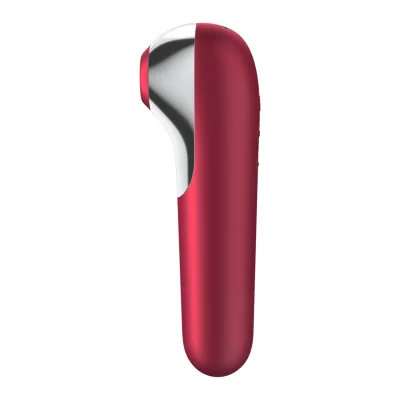 SATISFYER - DUAL LOVE VIBRATOR AND SUCTIONER WITH PULSED AIR RED SATISFYER - DUAL LOVE VIBRATOR AND SUCTIONER WITH PULSED AIR RED