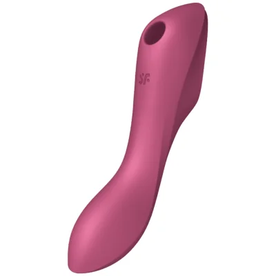SATISFYER - CURVY TRINITY 3 AIR PULSE VIBRATOR RED SATISFYER - CURVY TRINITY 3 AIR PULSE VIBRATOR RED