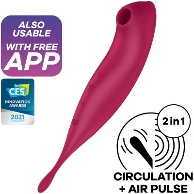 SATISFYER - TWIRLING PRO+ AIR PULSE STIMULATOR VIBRATOR APP