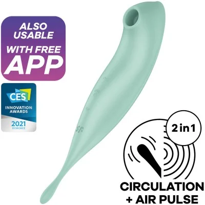 SATISFYER - TWIRLING PRO+ AIR PULSE STIMULATOR VIBRATOR APP