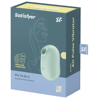 SATISFYER - PRO TO GO 2 ESTIMULADOR Y VIBRADOR DOBLE BEIGE