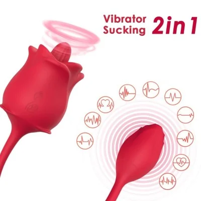 ARMONY - ROSE 2 IN 1 SUCTION STIMULATOR VIBRATOR 10 MODES WITH