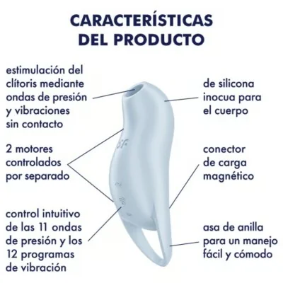SATISFYER - POCKET PRO 1 CLITORIS STIMULATOR LIGHT BLUE SATISFYER - POCKET PRO 1 CLITORIS STIMULATOR LIGHT BLUE