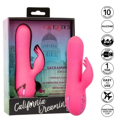 CALEXOTICS - SACRAMENTO SWEETIE VIBRATOR RABBIT PINK BY