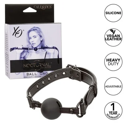 CALEXOTICS - NOCTURNAL BALL GAG SILICONE BLACK CALEXOTICS - NOCTURNAL BALL GAG SILICONE BLACK