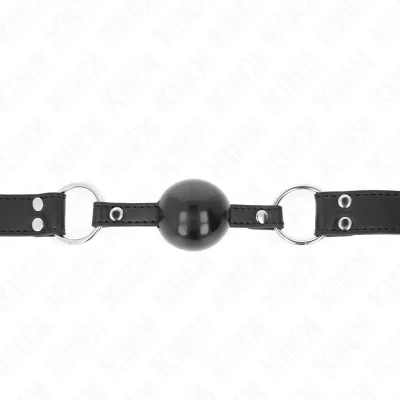 KINK - SOFT AND SOLID BALL 4 CM GAG WITH LEATHERETTE STRAP 62 x