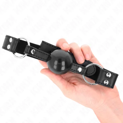 KINK - SOFT AND SOLID BALL 4 CM GAG WITH LEATHERETTE STRAP 62 x
