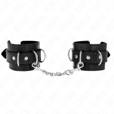 KINK - 3 D-RING WRIST RESTRAINTS ADJUSTABLE BLACK 17.5-25 CM X