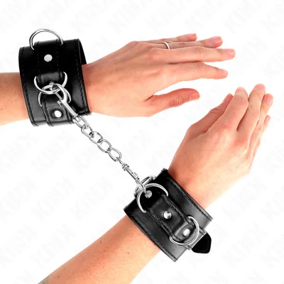 KINK - 3 D-RING WRIST RESTRAINTS ADJUSTABLE BLACK 17.5-25 CM X