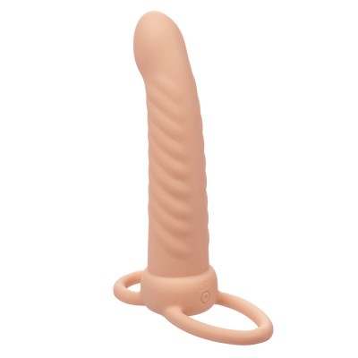 CALEXOTICS - MAXX RIBBED DUAL PENETRATOR 10 VIBRATIONS FLESH CALEXOTICS - MAXX RIBBED DUAL PENETRATOR 10 VIBRATIONS FLESH