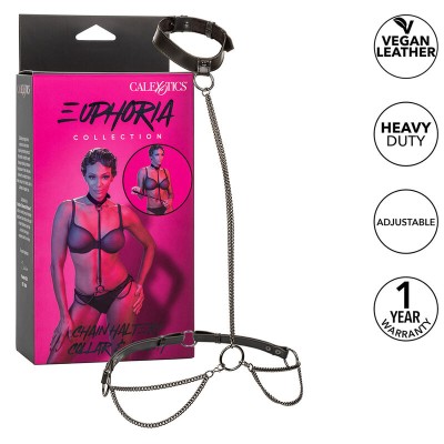 CALEXOTICS - EUPHORIA CHAIN HALTER COLLAR LEASH CALEXOTICS - EUPHORIA CHAIN HALTER COLLAR LEASH