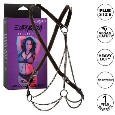 CALEXOTICS - EUPHORIA MULTICHAIN HARNESS PREMIUM PLUS SIZE CALEXOTICS - EUPHORIA MULTICHAIN HARNESS PREMIUM PLUS SIZE