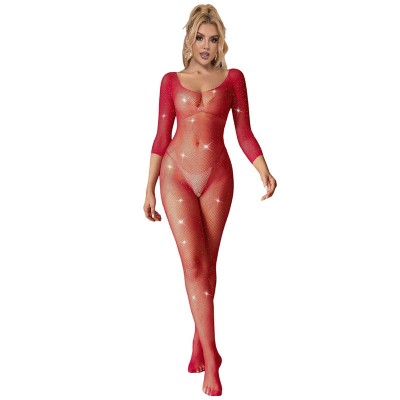 SUBBLIME - 952419 FISHNET BODYSTOCKING WITH DIAMONDS LONG