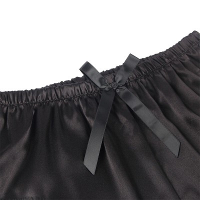 SUBBLIME - 953935 CASUAL SILK NIGHTGOWN + LACE PANTS BLACK S/M SUBBLIME - 953935 CASUAL SILK NIGHTGOWN + LACE PANTS BLACK S/M