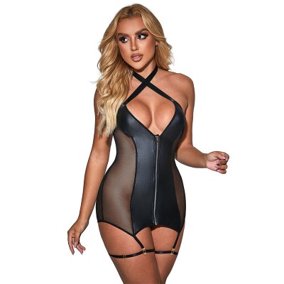 SUBBLIME - 954451 SEXY MESH DRESS LEATHER BLACK L/XL SUBBLIME - 954451 SEXY MESH DRESS LEATHER BLACK L/XL