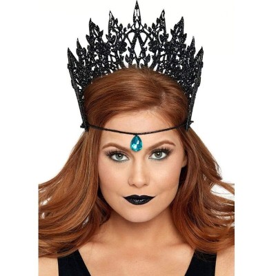 LEG AVENUE - CROWN WITH GLITTER AND JEWEL BLACK LEG AVENUE - CROWN WITH GLITTER AND JEWEL BLACK