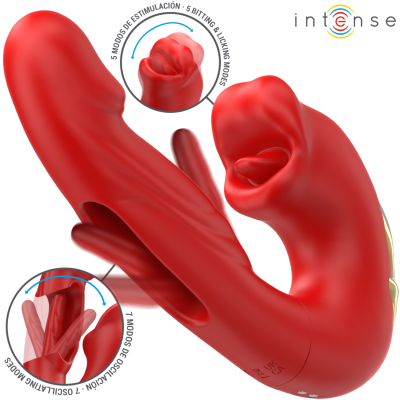 INTENSE - NATHY DOUBLE VIBRATOR WITH MULTIFUNCTION STIMULATING INTENSE - NATHY DOUBLE VIBRATOR WITH MULTIFUNCTION STIMULATING