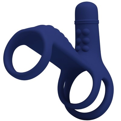 PRETTY LOVE - ELISH VIBRATING RING WITH EXTENSION BLUE PRETTY LOVE - ELISH VIBRATING RING WITH EXTENSION BLUE