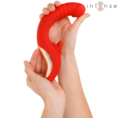 INTENSE - PAULINA VIBRATOR AND STIMULATOR IN U SHAPE RED INTENSE - PAULINA VIBRATOR AND STIMULATOR IN U SHAPE RED