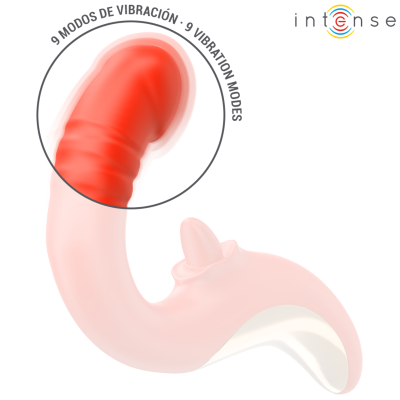 INTENSE - PAULINA VIBRATOR AND STIMULATOR IN U SHAPE RED INTENSE - PAULINA VIBRATOR AND STIMULATOR IN U SHAPE RED