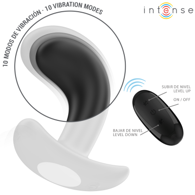 INTENSE - CHANDLER ANAL PLUG 10 VIBRATIONS BLACK REMOTE CONTROL INTENSE - CHANDLER ANAL PLUG 10 VIBRATIONS BLACK REMOTE CONTROL