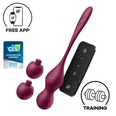 SATISFYER - LOVE BIRDS VARY VIBRATING BALLS FREE APP WINE RED SATISFYER - LOVE BIRDS VARY VIBRATING BALLS FREE APP WINE RED