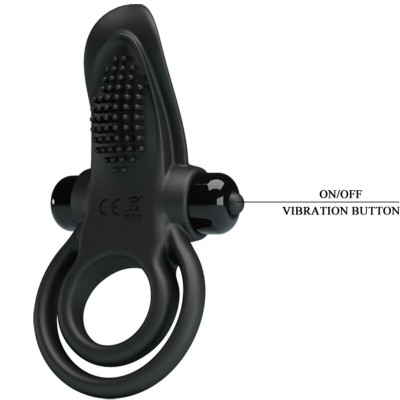 PRETTY LOVE - DOUBLE VIBRATING RING + CLITORIS STIMULATOR 10
