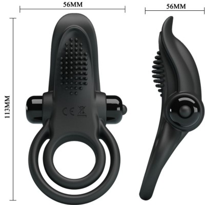 PRETTY LOVE - DOUBLE VIBRATING RING + CLITORIS STIMULATOR 10