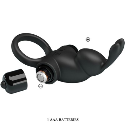 PRETTY LOVE - VIBRATING RING + RABBIT CLITORIS STIMULATOR 10