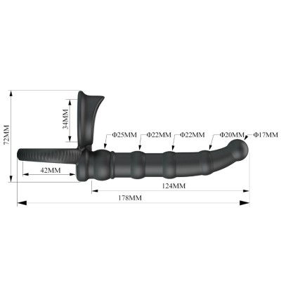 PRETTY LOVE - TATUM VIBRATING PENIS RING WITH PLUG 10